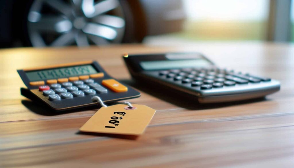 Calculator on a desk